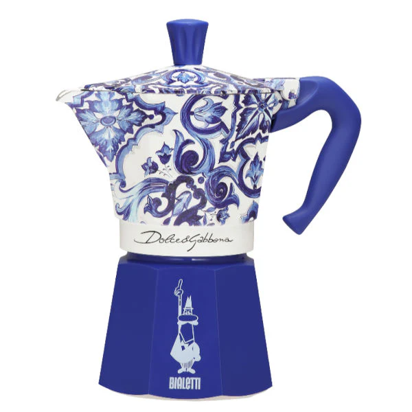 Bialetti Dolce & Gabbana Moka Express Blu Mediterraneo Set - Image 3