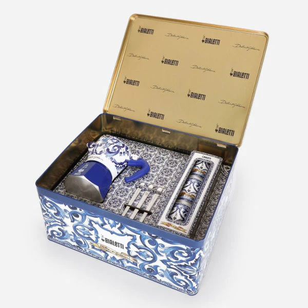Bialetti Dolce & Gabbana Moka Express Blu Mediterraneo Set - Image 5