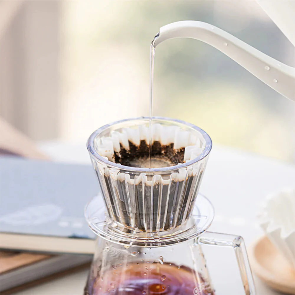 Timemore Crystal Eye B75 Flat-Bottomed Coffee Dripper - Image 5